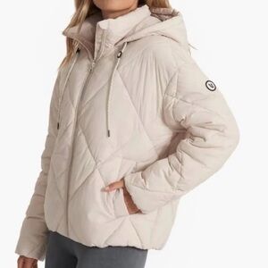 Vuori Decompression Jacket Primaloft Thermoplume Insulated Dune Cream Medium EUC